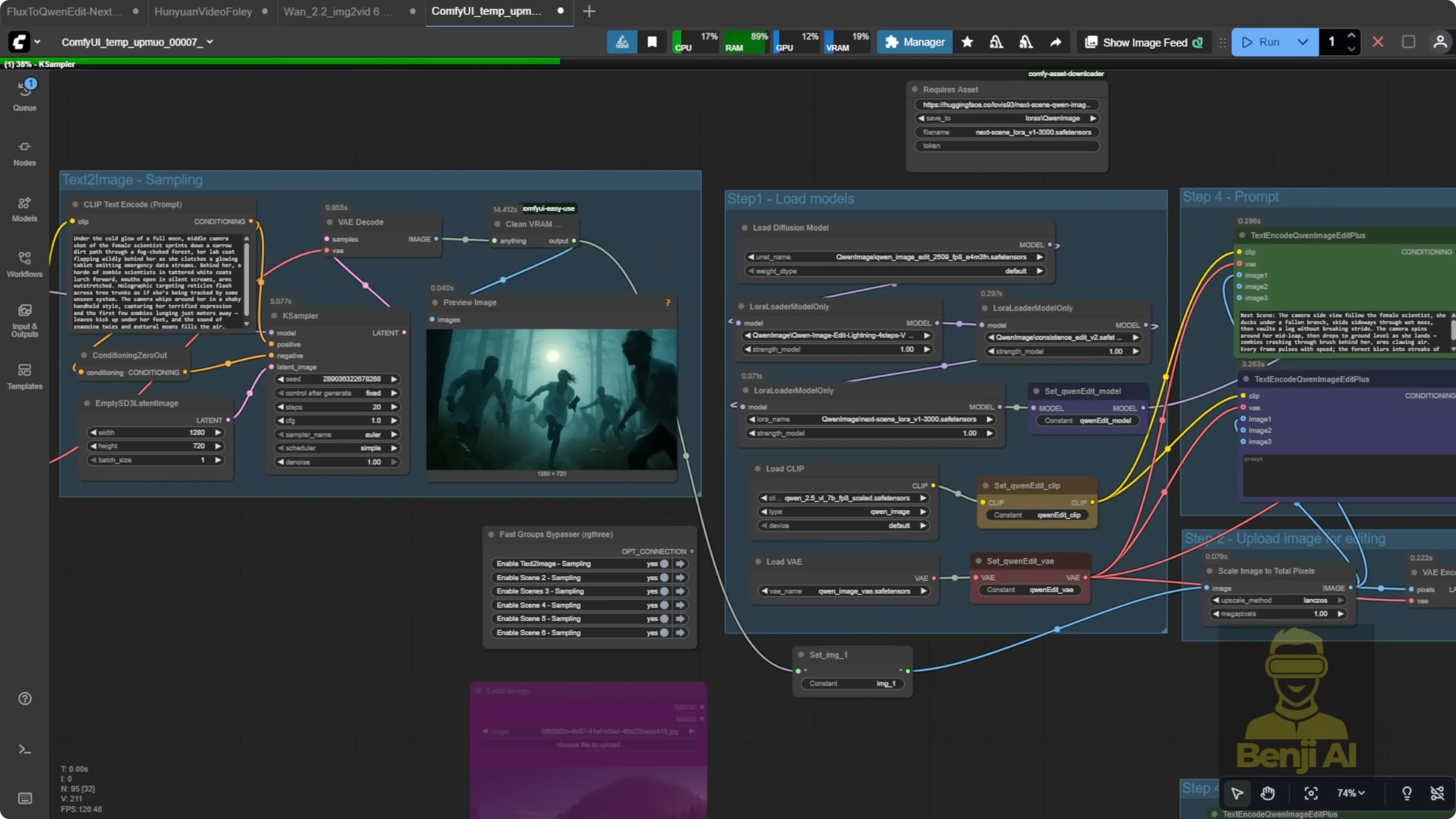 Screenshot from How Qwen Image Edit & Wan 2.2 Enhance AI Video Scenes? at 622s