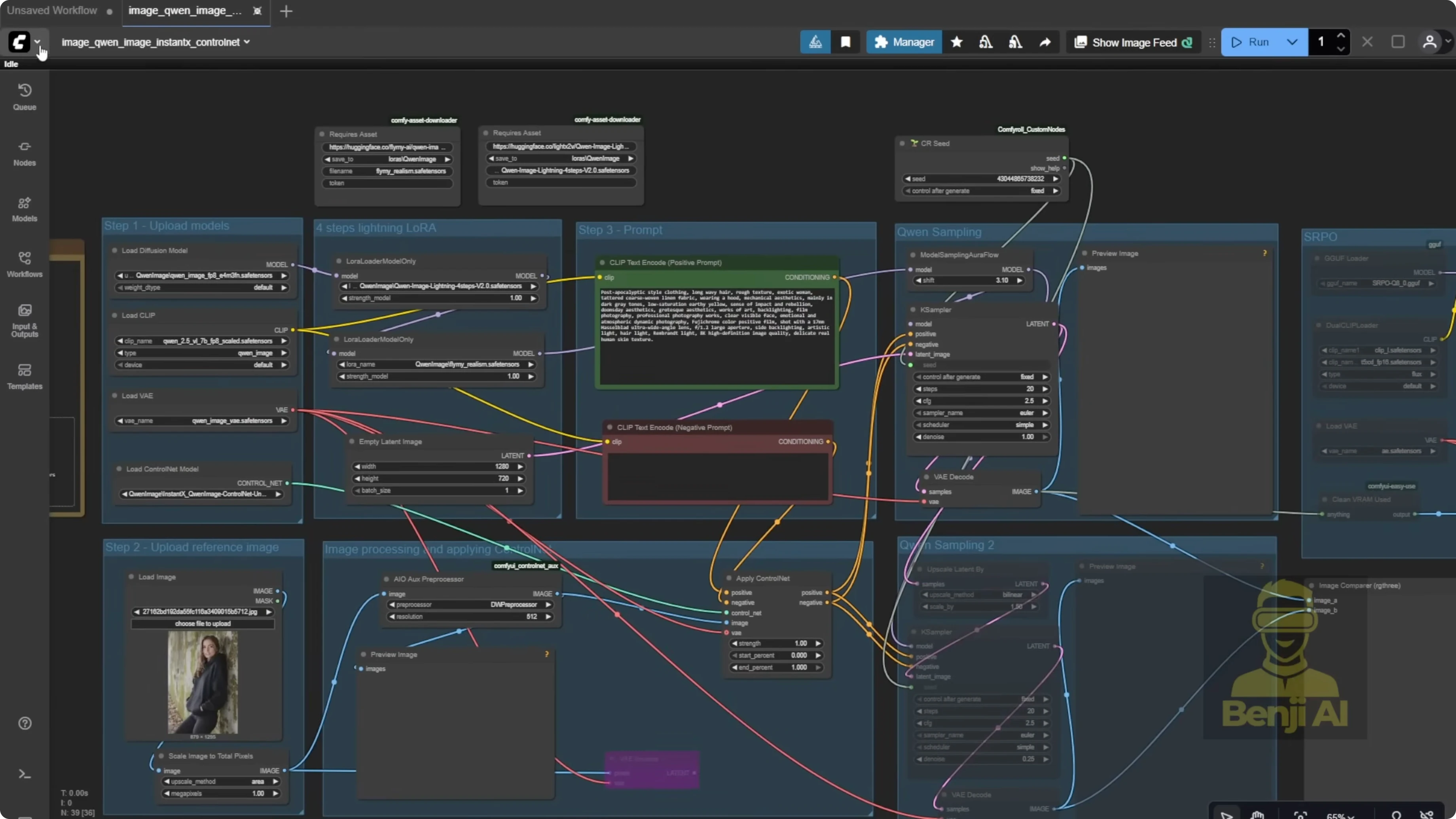 Screenshot from Exploring Wan 2.2 and Qwen Image Models in Alibaba AI Pipeline at 113s