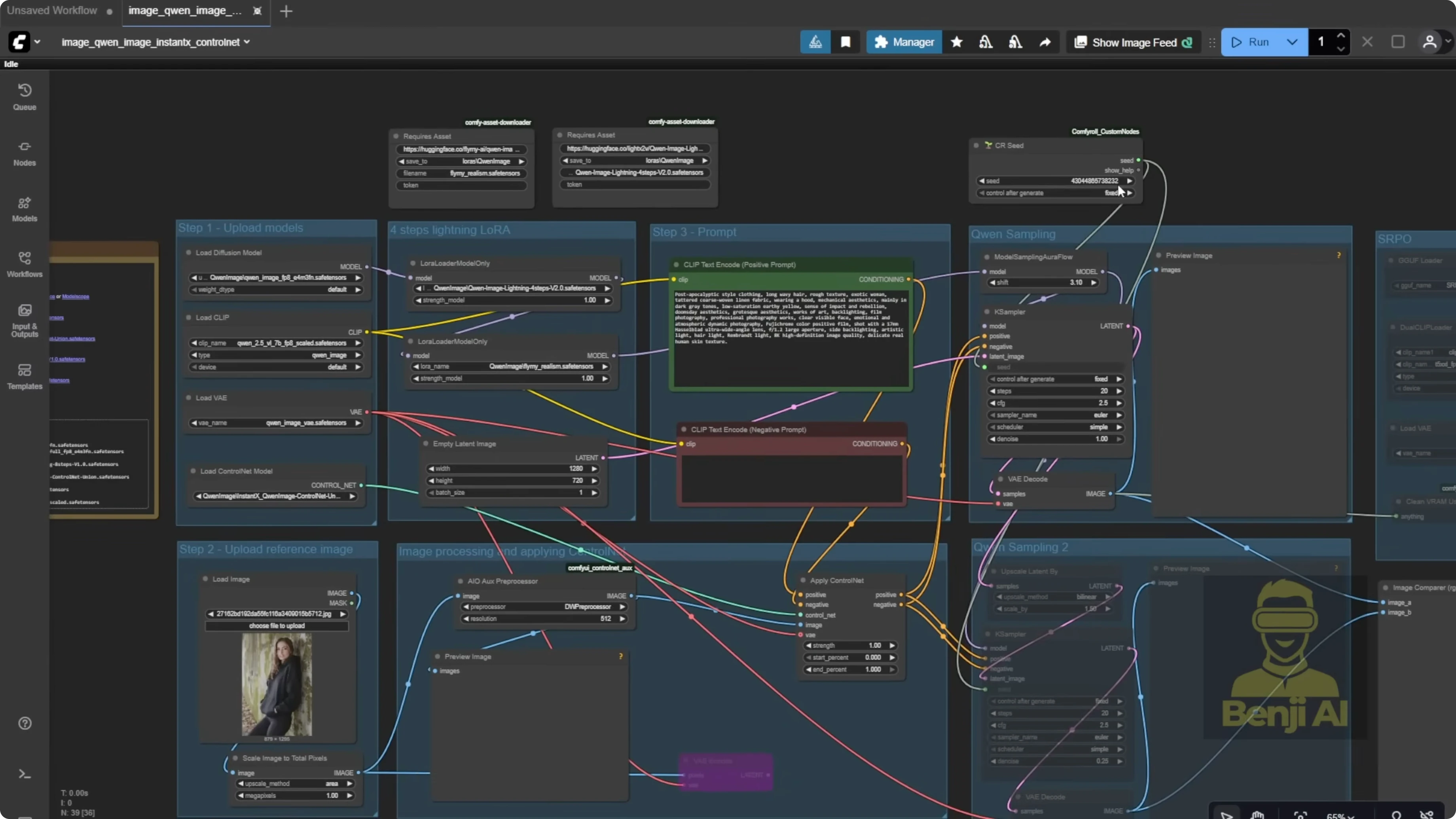 Screenshot from Exploring Wan 2.2 and Qwen Image Models in Alibaba AI Pipeline at 132s
