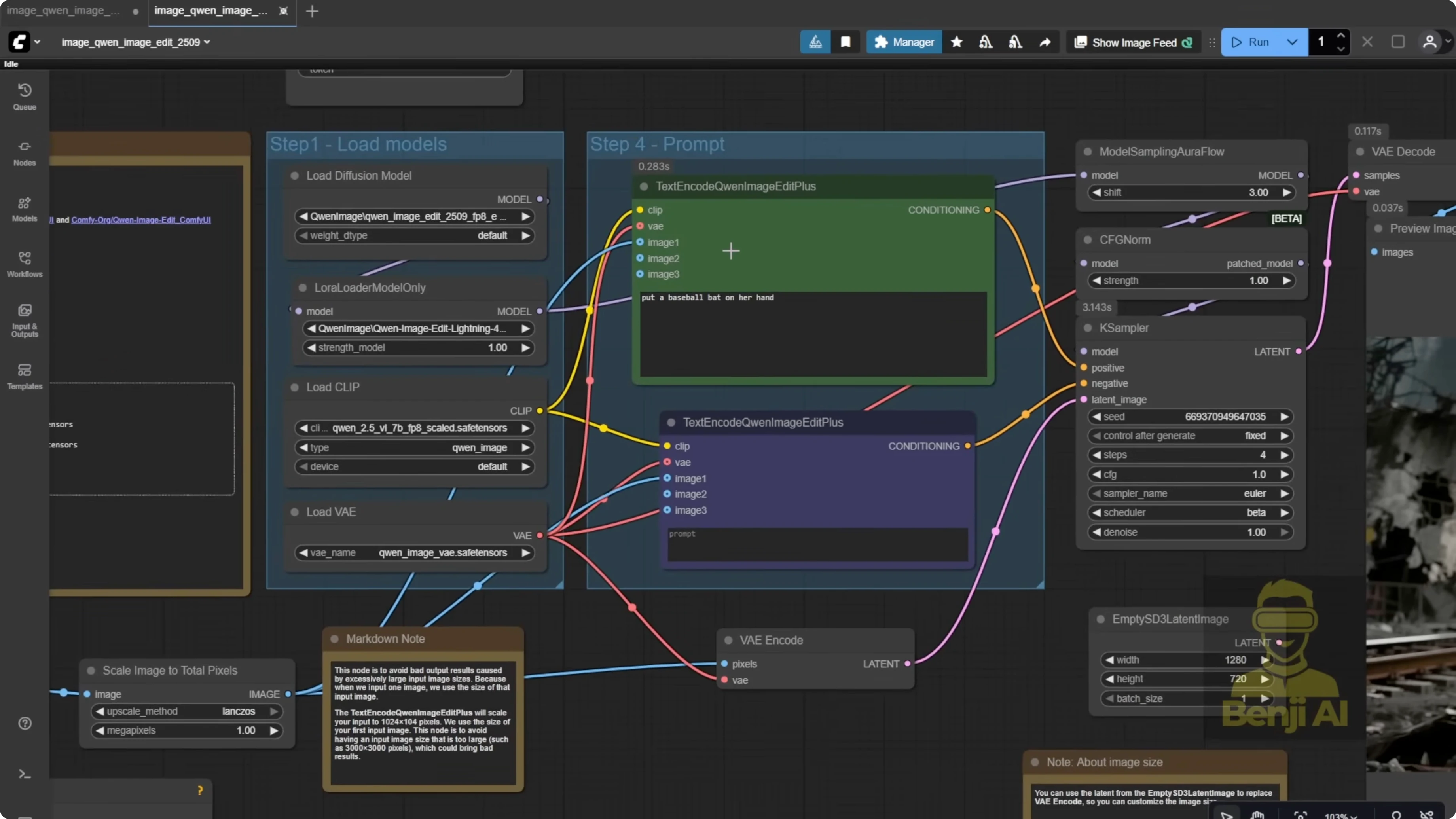 Screenshot from Exploring Wan 2.2 and Qwen Image Models in Alibaba AI Pipeline at 266s