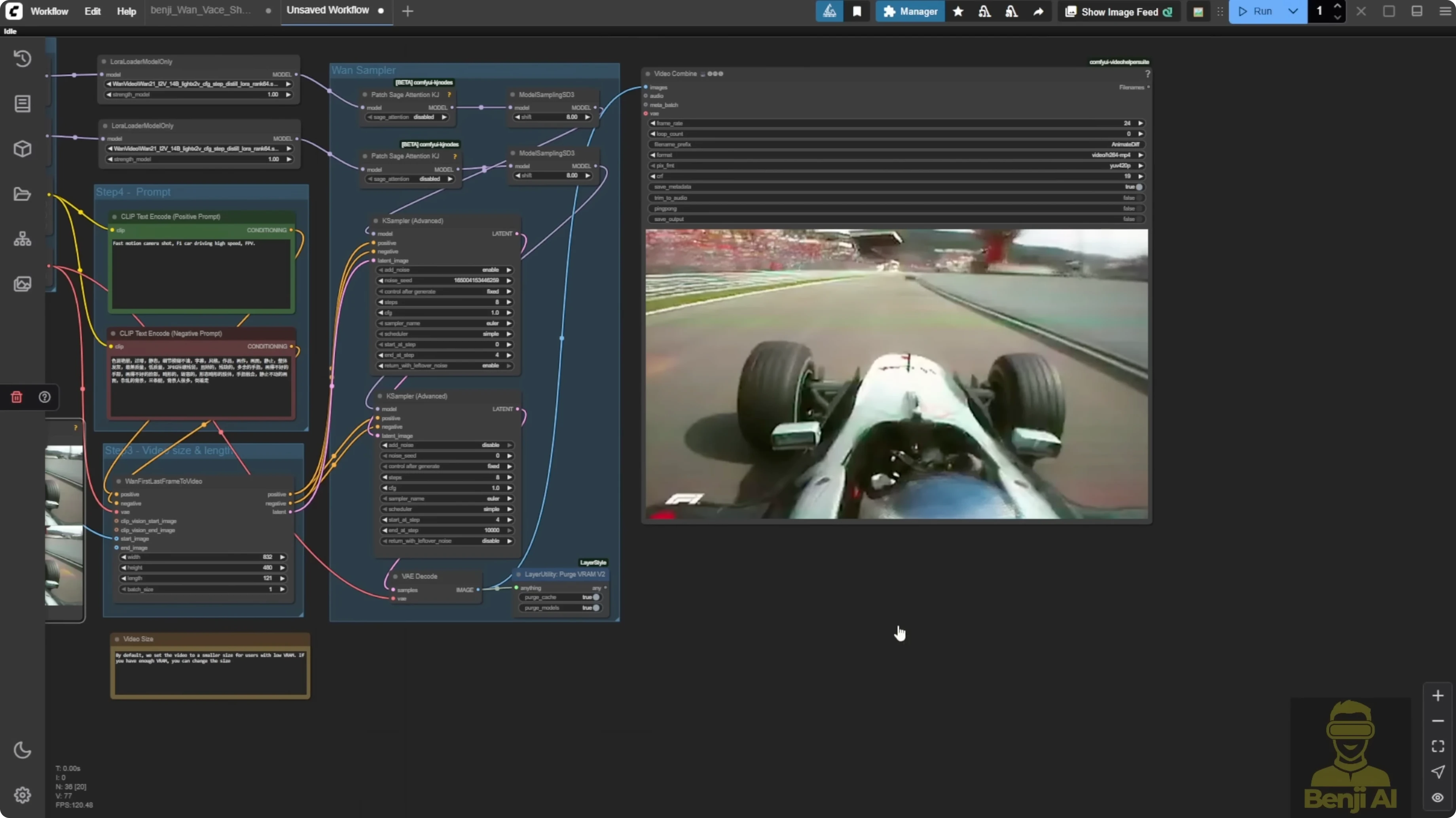 Screenshot from Can Wan 2.2 Img2Vid Handle Long-Length Video Testing? at 106s
