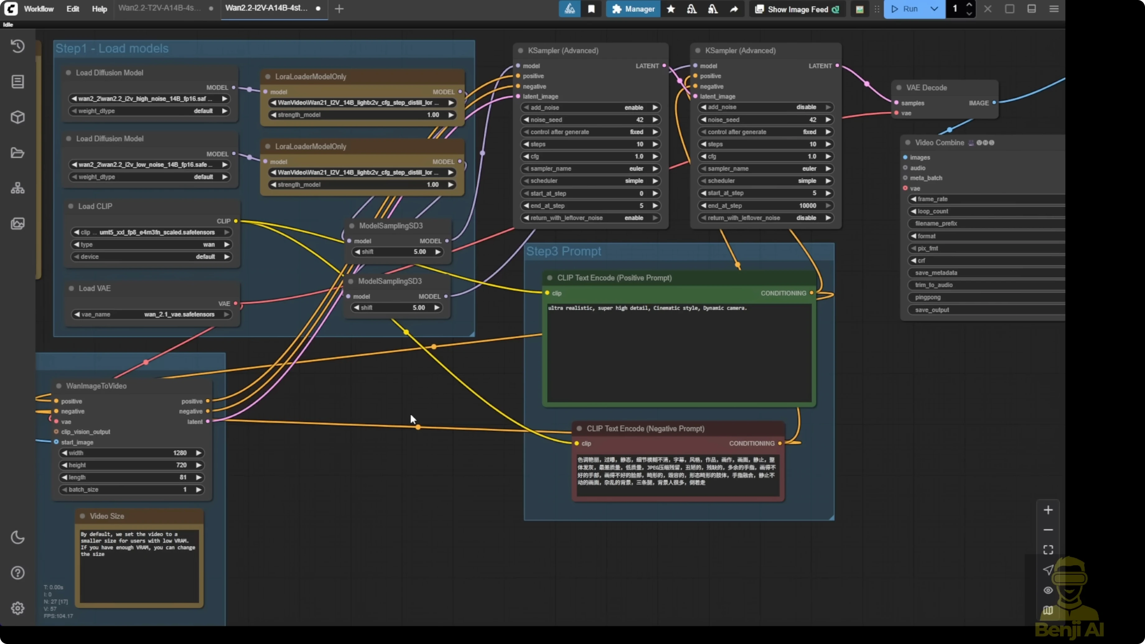 Screenshot from Wan 2.2 Lightning LoRA: Fast Image2Video & Text2Video Generation at 443s